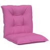 vidaXL Coj&iacute;n silla jard&iacute;n respaldo bajo 2 uds tela rosa 100x50x7 cm