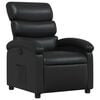 vidaXL Sill&oacute;n reclinable de cuero sint&eacute;tico negro
