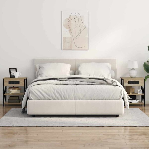 vidaXL Armario de Noche con estante Roble Sonoma 41 x 31 x 51 cm