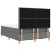 vidaXL Cama tipo Box Spring con colch&oacute;n Gris oscuro 140 x 190 cm tela