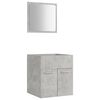 vidaXL Set muebles de ba&ntilde;o 2 piezas madera contrachapada gris hormig&oacute;n