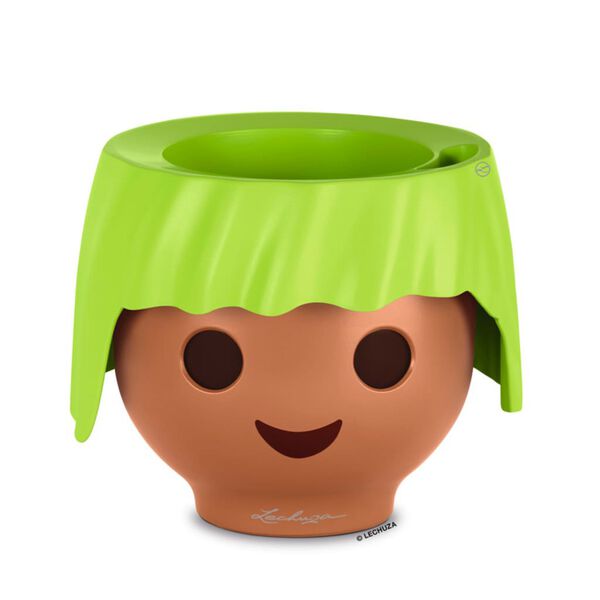 LECHUZA Jardinera de mesa OJO ALL-IN-ONE verde manzana