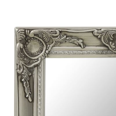 vidaXL Espejo de pared estilo barroco plateado 50x50 cm