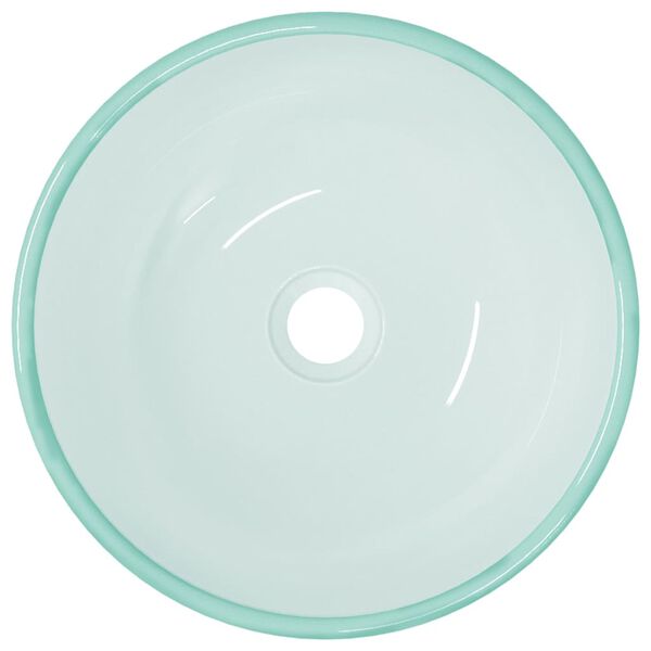 vidaXL Lavabo de vidrio templado esmerilado 35x12 cm