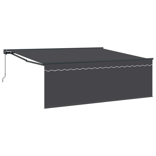 vidaXL Toldo Retráctil Amarillo y 350 x 250 cm Poliéster y metal