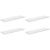 vidaXL Estante flotante de pared 4 uds MDF blanco brillo 90x23,5x3,8cm