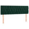 vidaXL Cama box spring con colch&oacute;n terciopelo verde oscuro 140x200 cm