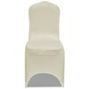 vidaXL Funda de silla elástica 18 unidades color crema