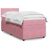 vidaXL Cama box spring con colch&oacute;n terciopelo rosa 90x200 cm