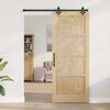vidaXL Juego de Puerta Corredera ORKDAL Natural y negro 86 x 211 cm