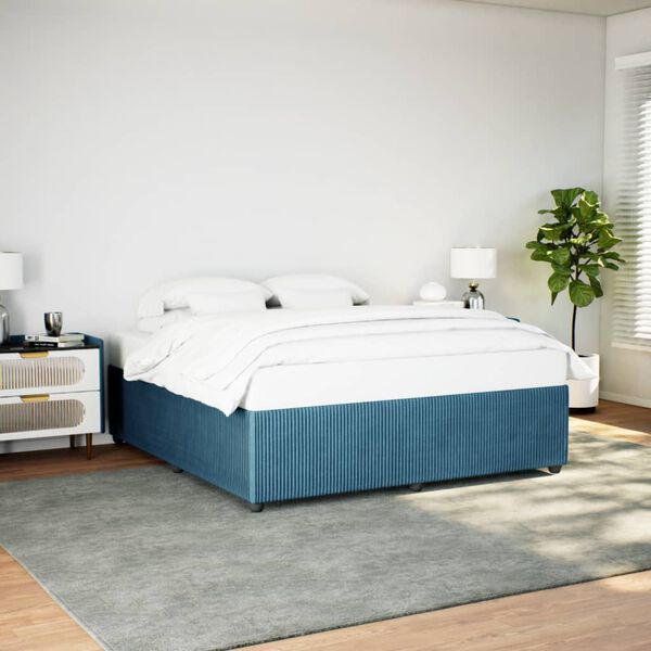 vidaXL Estructura de cama de terciopelo azul 180x200 cm