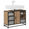 vidaXL Mueble de Cuarto de Ba&ntilde;o Roble artesanal 80 x 33 x 60 cm