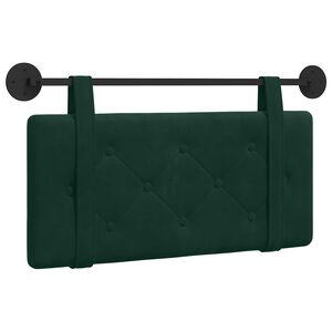 vidaXL Cabecera Colgante Verde oscuro 90 x 55 x 5 cm Terciopelo
