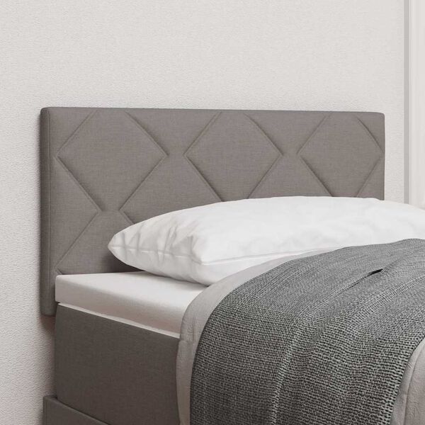 vidaXL Cabecero con luces de tiras LED con cabecera Taupé 80 cm tela