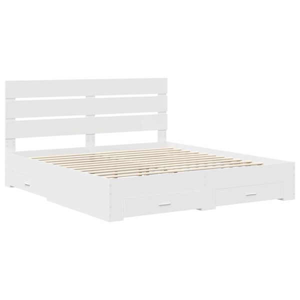 vidaXL Estructura de cama con caj&oacute;n 200 x 200 cm Madera de ingenier&iacute;a