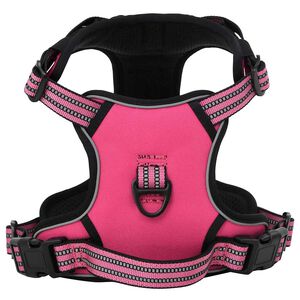 vidaXL Arn&eacute;s para perros con bandas reflectantes ajustables rosa L