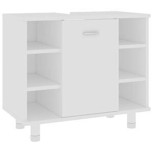 vidaXL Armario de ba&ntilde;o madera contrachapada blanco 60x32x53,5 cm