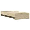 vidaXL Estructura de cama sin colch&oacute;n madera roble Sonoma 75x190 cm