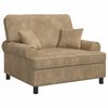 vidaXL Sill&oacute;n XXL con cojines Beige Tejido de 1,5 l&iacute;neas