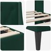 vidaXL Estructura de cama Verde oscuro 80 x 200 cm Terciopelo
