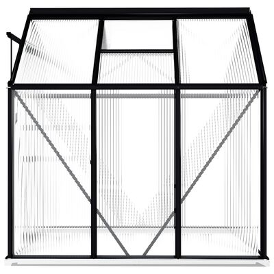 vidaXL Invernadero con estructura de aluminio gris antracita 3,61 m²