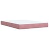 vidaXL Cama box spring con colch&oacute;n terciopelo rosa 140x200 cm