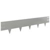 vidaXL Borde de C&eacute;sped 20 pcs 100 x 20 cm Acero Plateado