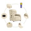 vidaXL Sill&oacute;n de masaje reclinable de tela crema
