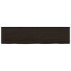 vidaXL Encimera de baño madera tratada marrón oscuro 120x30x(2-6) cm