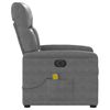 vidaXL Sill&oacute;n masaje el&eacute;ctrico reclinable elevable tela gris oscuro
