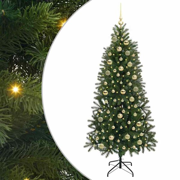 vidaXL &Aacute;rbol de Navidad artificial con 300 LED Verde 180 cm PE y PVC