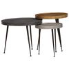 vidaXL Mesas de centro 3 uds madera contrachapada multicolor