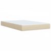 vidaXL Cama box spring con colch&oacute;n tela color crema 120x200 cm