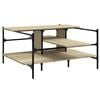 vidaXL Mesa de centro madera ingenier&iacute;a roble Sonoma 100x100x48,5 cm