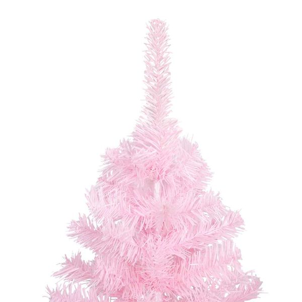 vidaXL &Aacute;rbol de Navidad preiluminado con luces y bolas rosa 210 cm