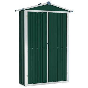 vidaXL Cobertizo de jard&iacute;n acero galvanizado verde 116x45x175cm