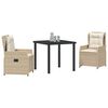 vidaXL Conjunto de Comedor de Jard&iacute;n 3 pcs Beige y Gris Claro