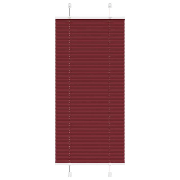 vidaXL Estor Plisado rojo burdeos 55x150 cm Tela Ancho 54,4 cm