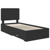 vidaXL Estructura de cama Negro 75 x 190 cm Madera de ingeniería