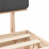 vidaXL Estructura de Cama con Cabecera Tapizada Gris oscuro