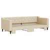 vidaXL Sofá cama nido tela crema 80x200 cm