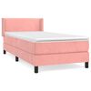 vidaXL Cama box spring con colch&oacute;n terciopelo rosa 100x200 cm