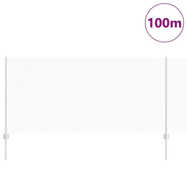 vidaXL Valla con Poste Plateado 1 x 100 m Acero