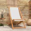 vidaXL Silla de jard&iacute;n de teca color crema 56x105x96 cm