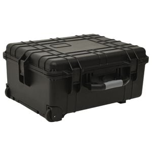 vidaXL Malet&iacute;n de vuelo con ruedas PP negro 58x45x27 cm