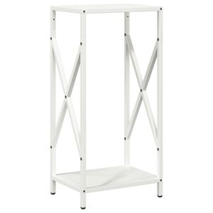 vidaXL Le&ntilde;ero blanco 34x25x70 cm Acero laminado en fr&iacute;o