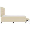 vidaXL Cama tipo Box Spring con cabecera Crema 200 x 200 cm tela