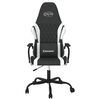 vidaXL Silla gaming de masaje cuero sintético negro y blanco
