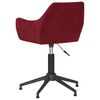 vidaXL Sillas de comedor giratorias 6 unidades terciopelo rojo tinto