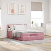 vidaXL Estructura cama otomana colch&oacute;n terciopelo rosa 140x200cm
